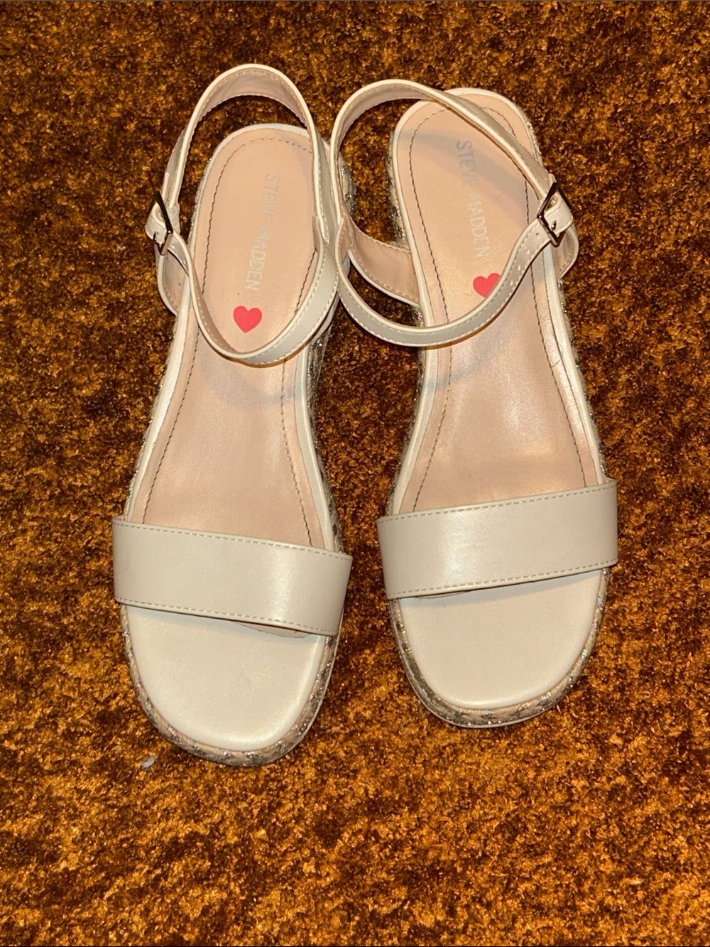 Steve Madden Neutral Beige Strap Sandals